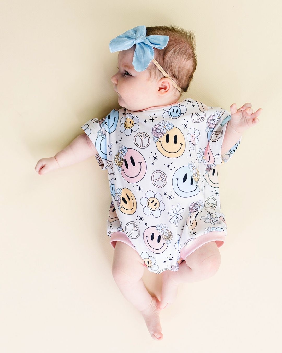 Short Sleeve Bubble Romper | Groovy Girl - Mack & Harvie