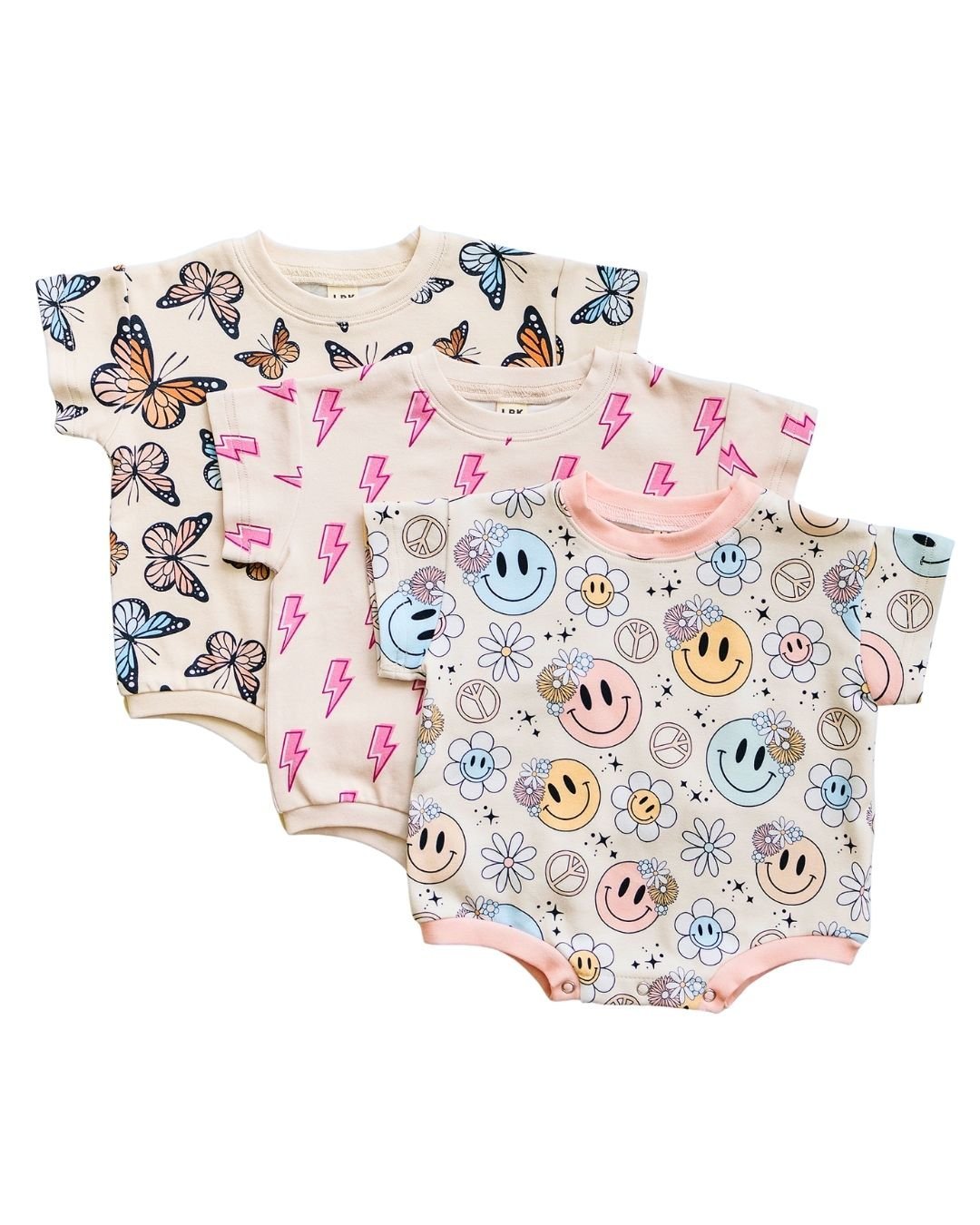 Short Sleeve Bubble Romper | Groovy Girl - Mack & Harvie