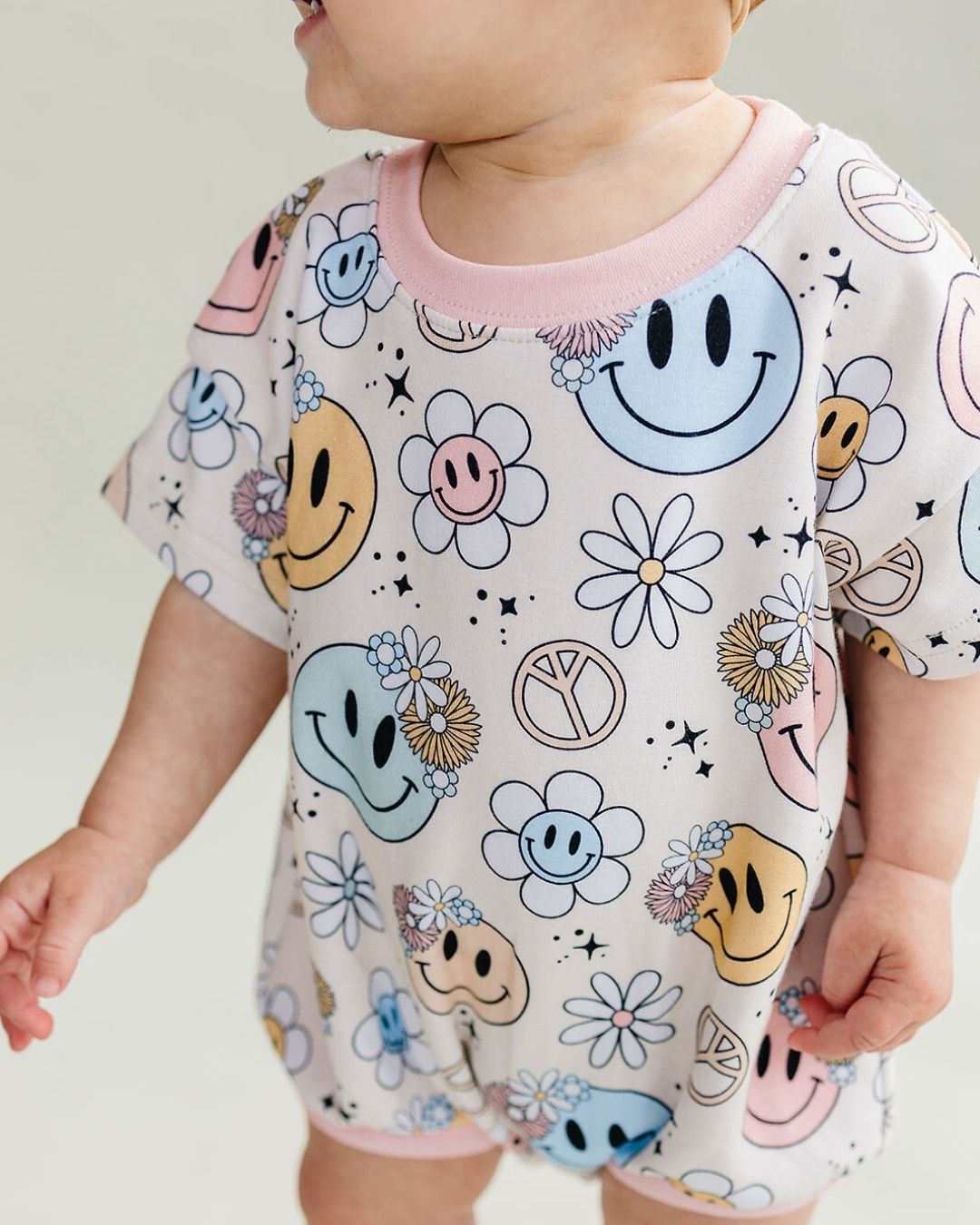 Short Sleeve Bubble Romper | Groovy Girl - Mack & Harvie
