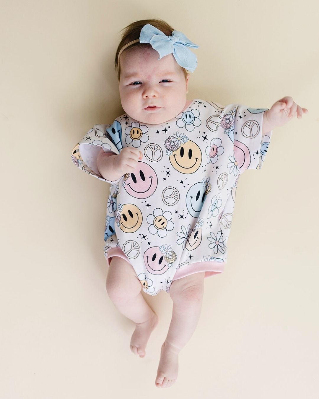 Short Sleeve Bubble Romper | Groovy Girl - Mack & Harvie
