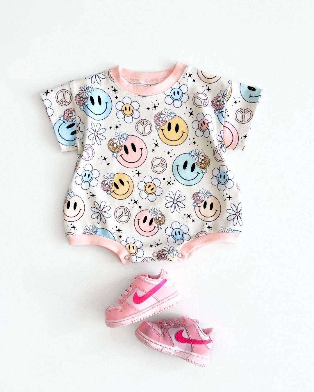 Short Sleeve Bubble Romper | Groovy Girl - Mack & Harvie