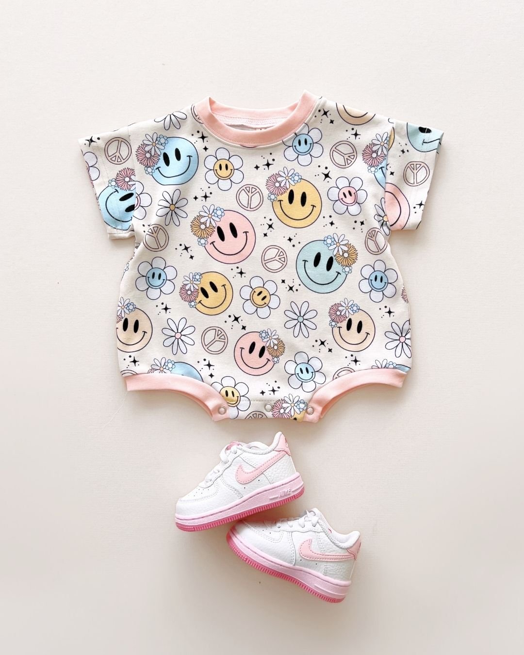 Short Sleeve Bubble Romper | Groovy Girl - Mack & Harvie