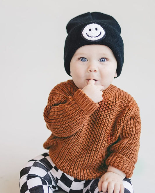 Smiley Beanie | Black - Mack & Harvie