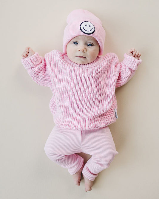 Smiley Beanie | Pink - Mack & Harvie
