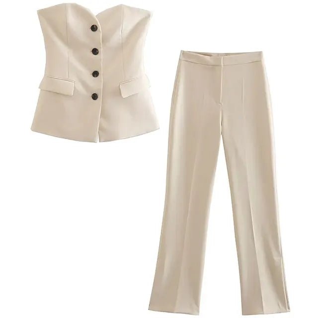 Strapless Vest & Pant Set - Mack & Harvie