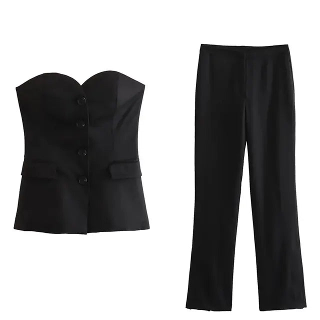 Strapless Vest & Pant Set - Mack & Harvie