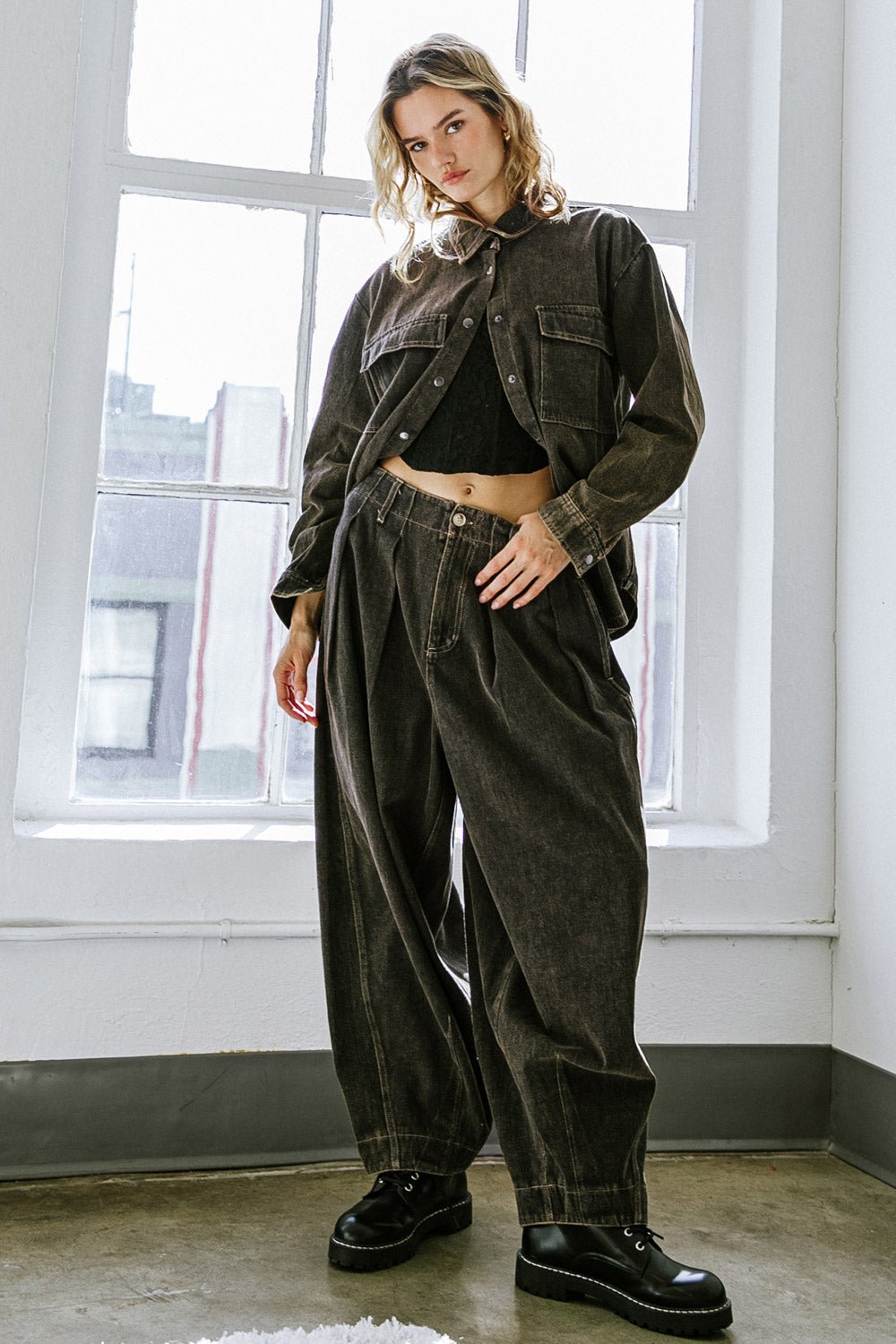 STUCK IN YOUR WAYS DENIM TOP - Mack & Harvie