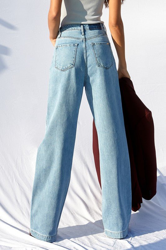 Super High Waist Wide Straight Jeans - Mack & Harvie