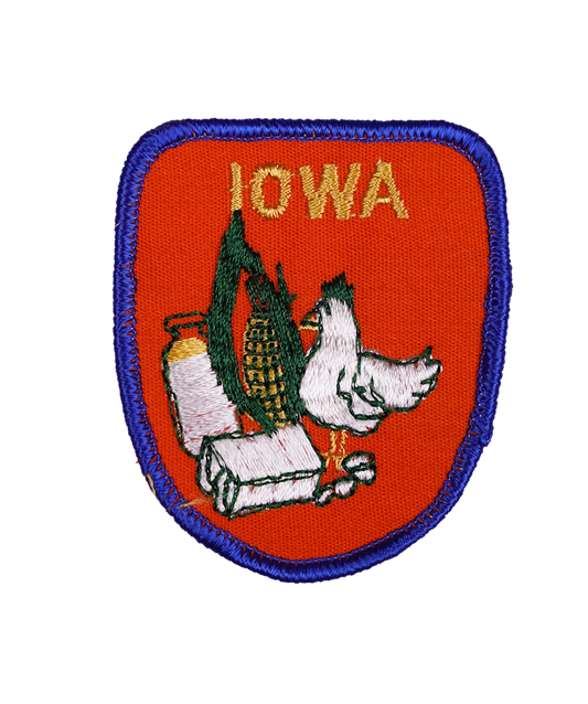 Vintage Iowa Embroidered Patch