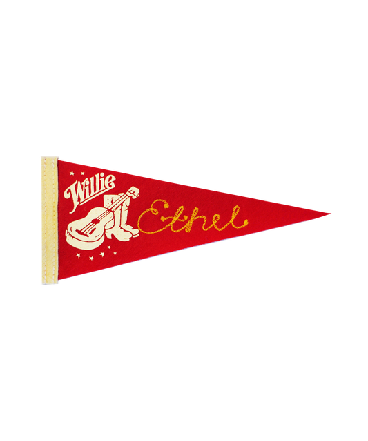 Personalized Chainstitched Mini Pennant • Willie Nelson x Oxford Pennant