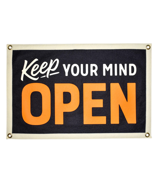 Keep Your Mind Open Camp Flag • Holy Smokes x Oxford Pennant