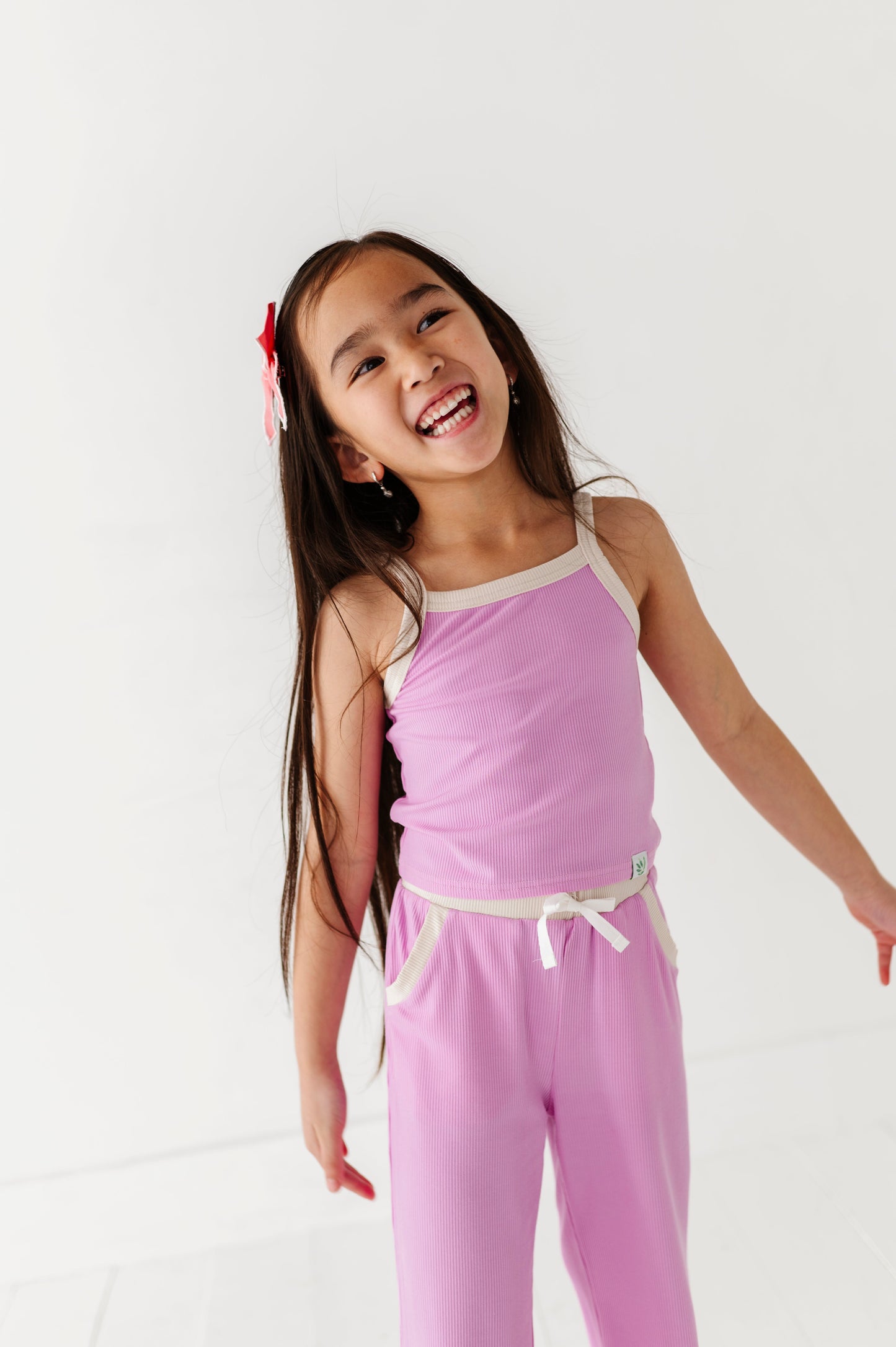 LAVENDER | Tank + Wide Leg Pant RIB SET