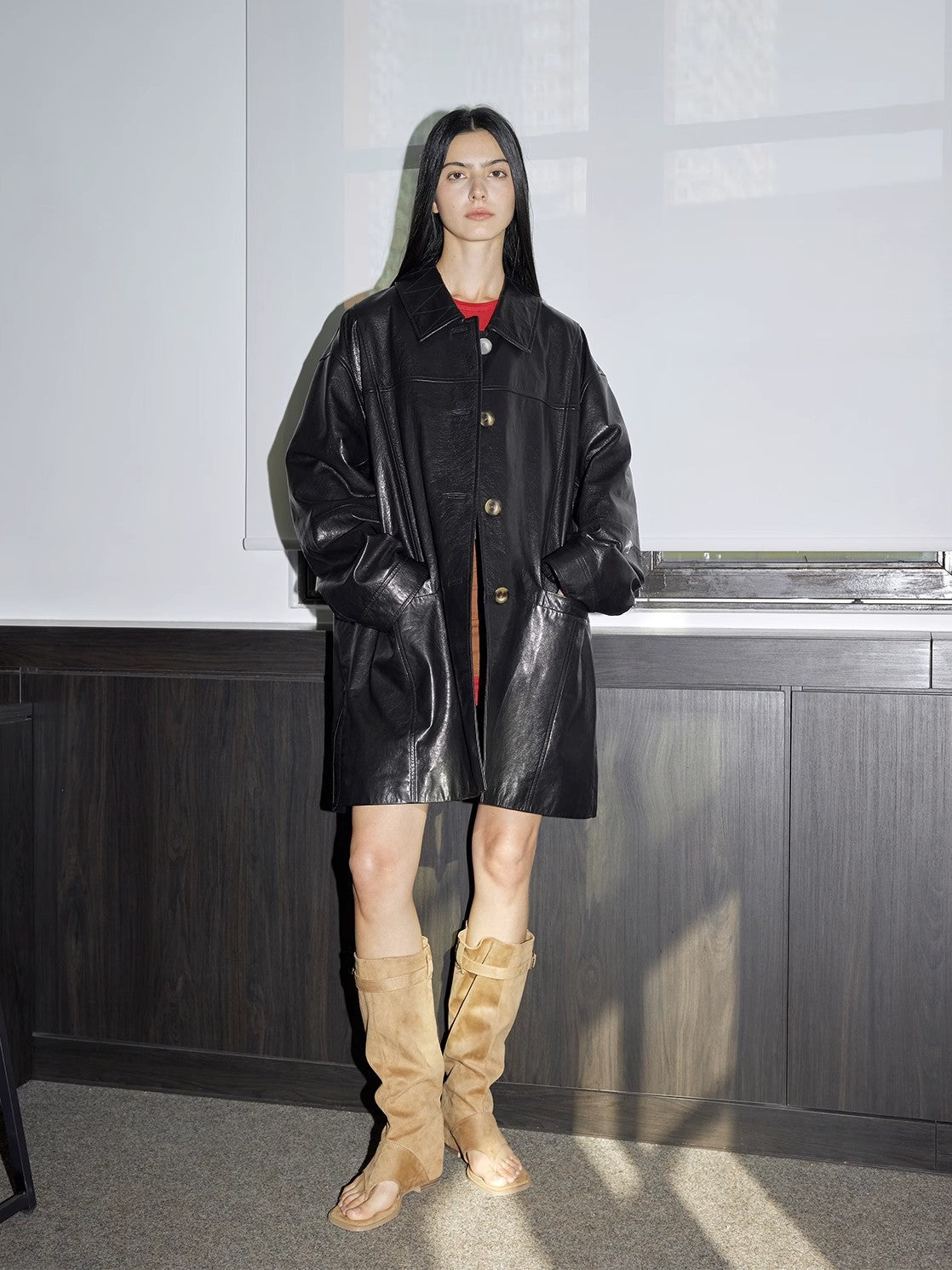 Waxed Goat Leather Jacket