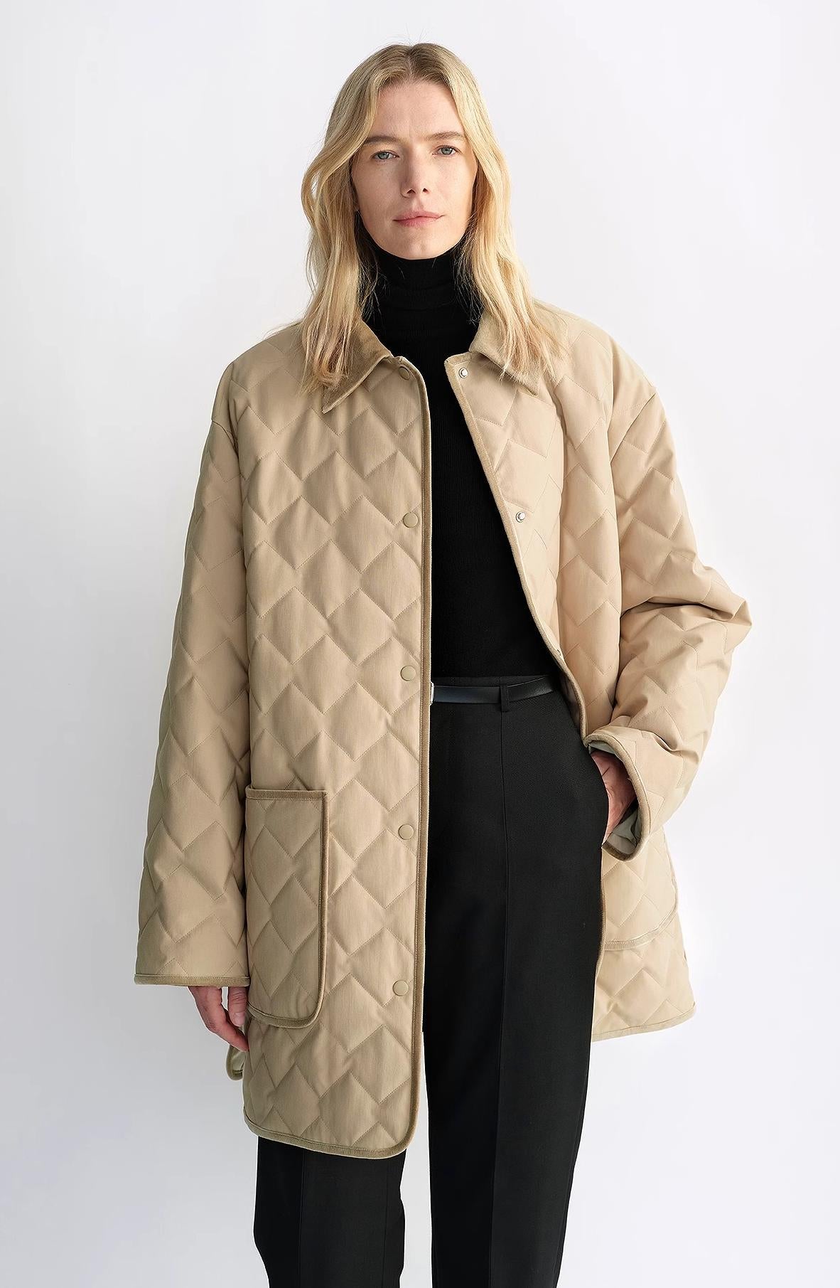 "Diamond Texture" Goose Down Jacket