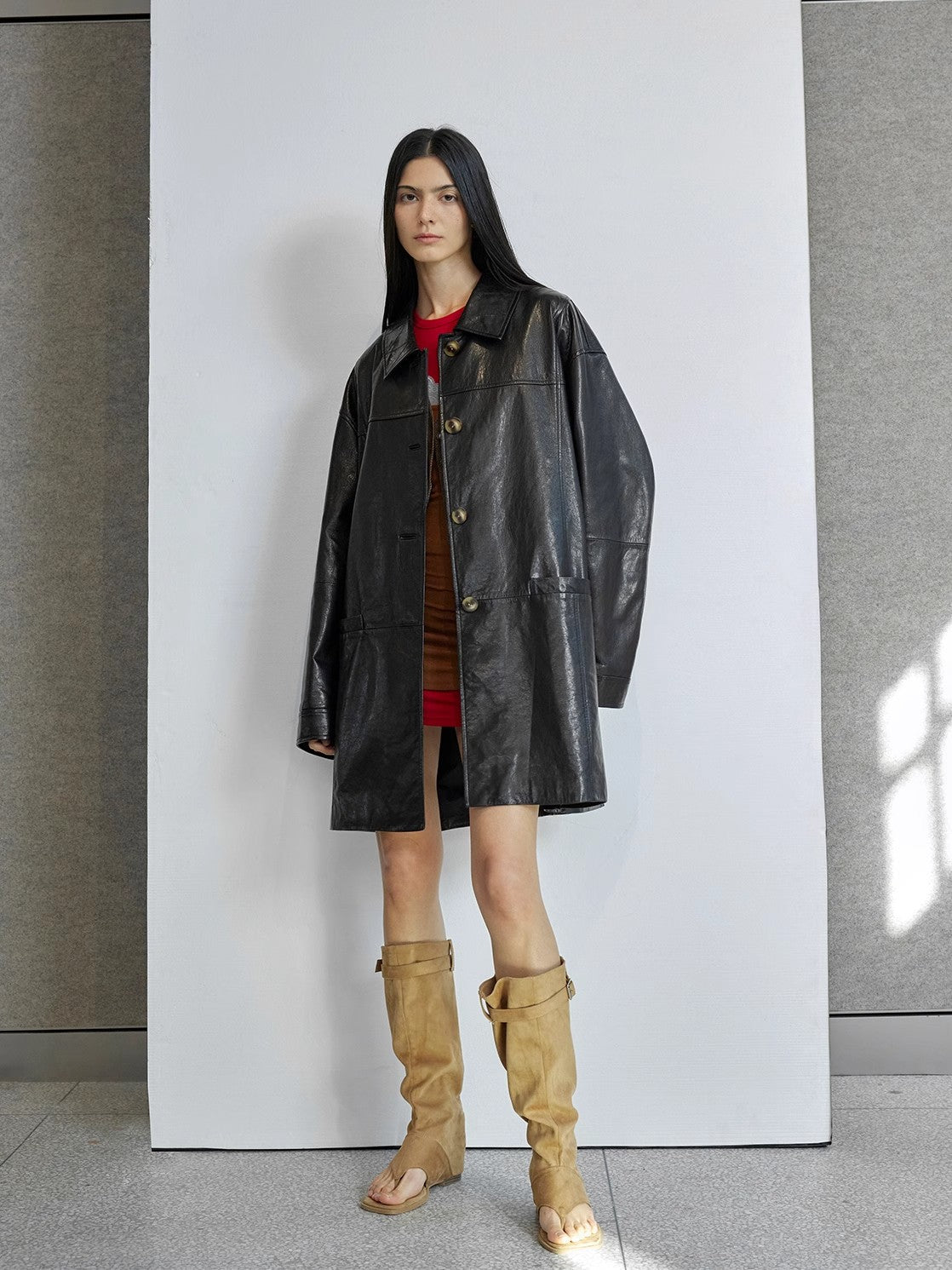 Waxed Goat Leather Jacket