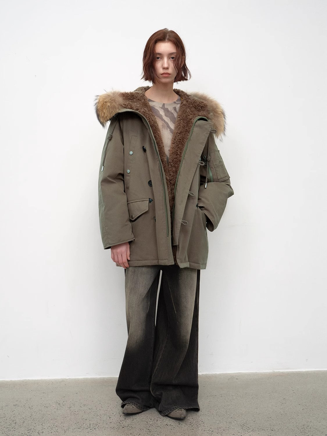 Coastal Highway II Hooded Raccoon Duck Down Parka