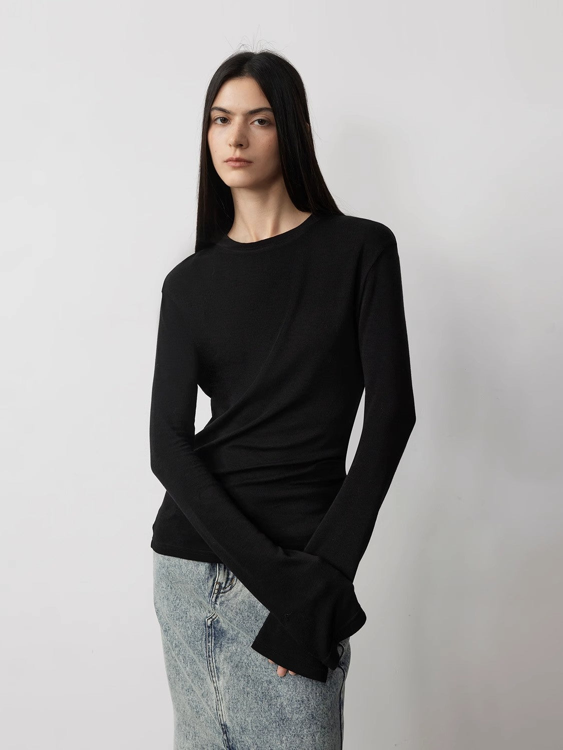Lyocell Wool Stretch Tee