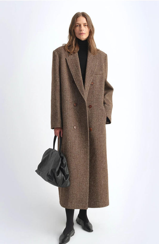 Desert City Italian Wool Herringbone Coat