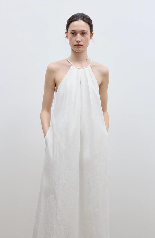 Minimalist Rule Halter Neck Dress