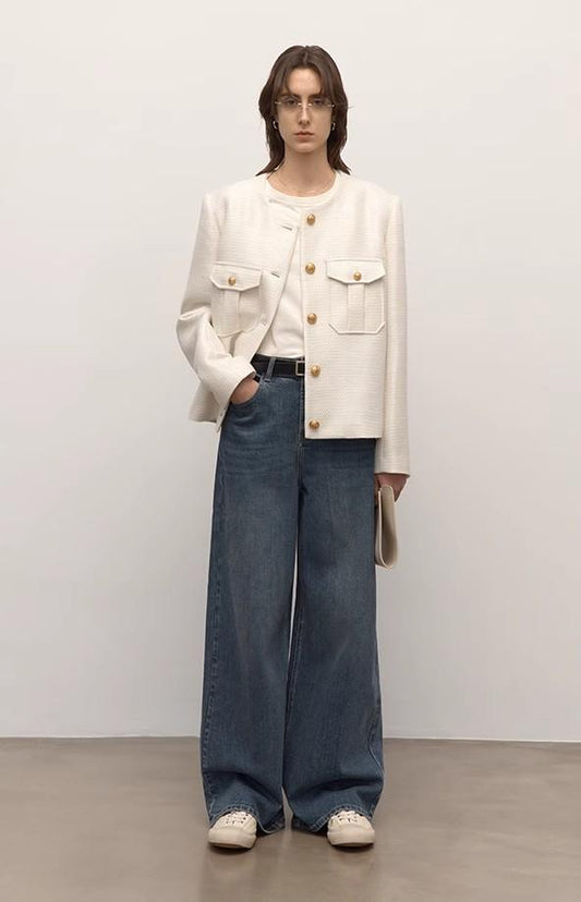 Snowflake Denim Pants