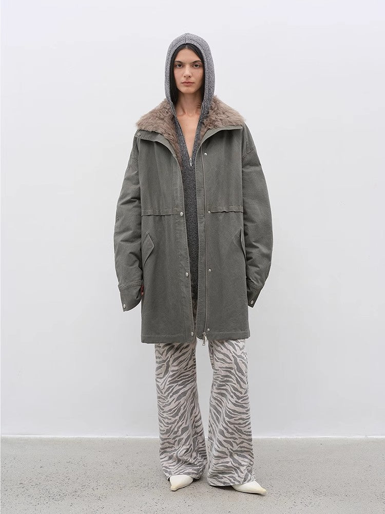 Detachable Goose Down Parka