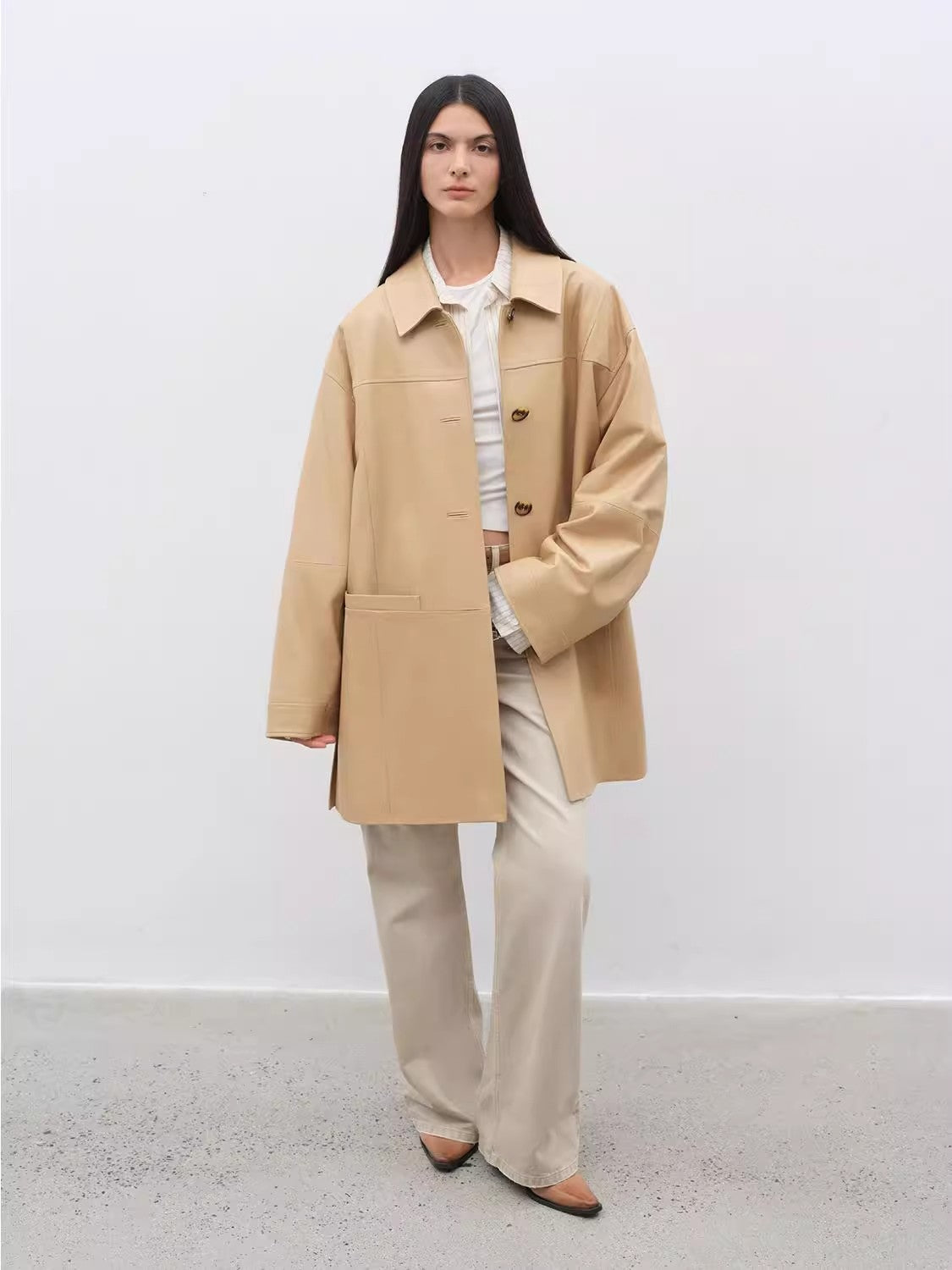 Waxed Goat Leather Jacket