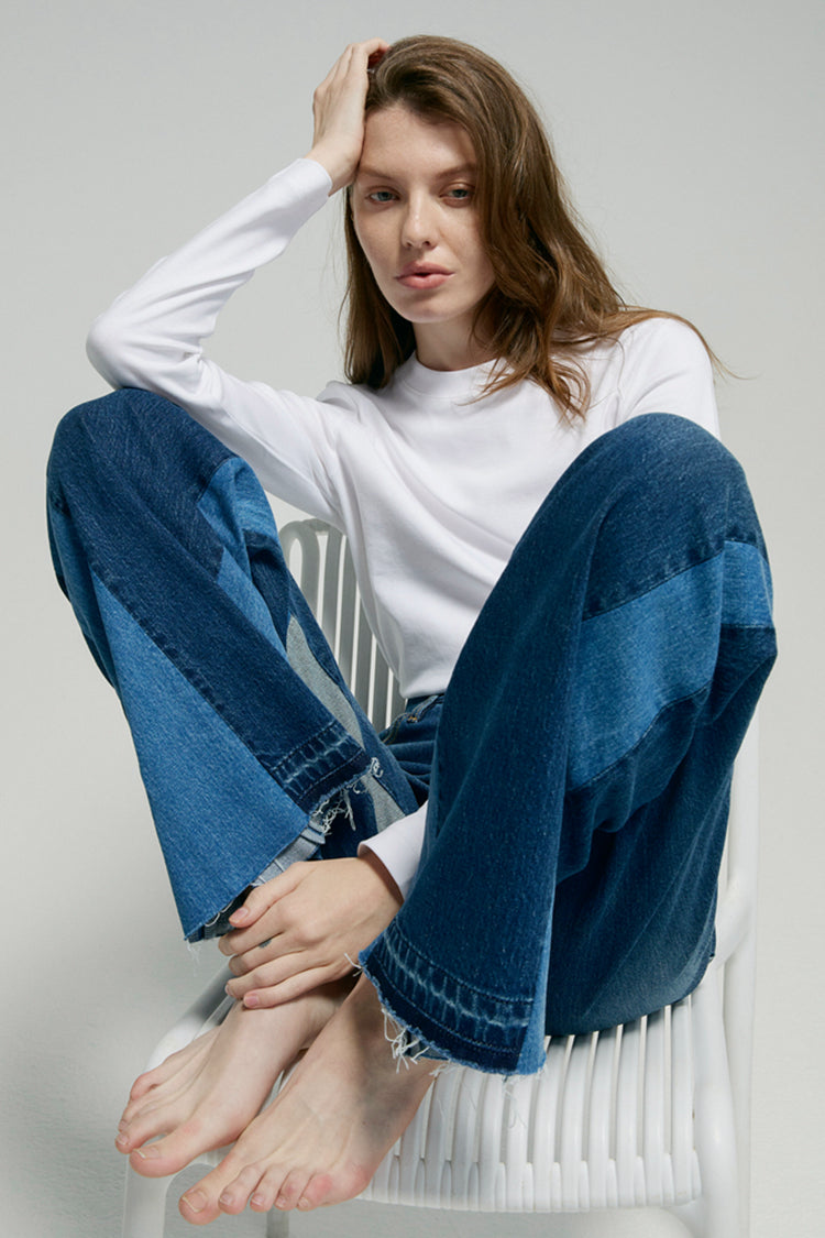 Shadow Split Wide leg Jeans