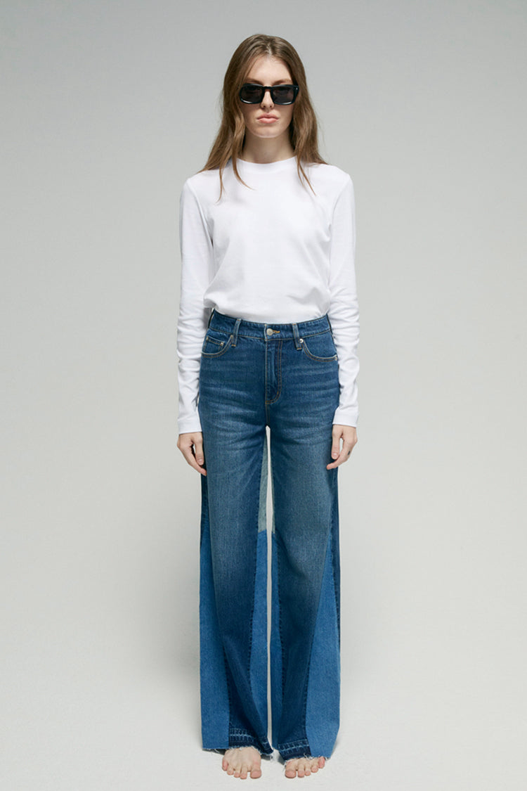 Shadow Split Wide leg Jeans