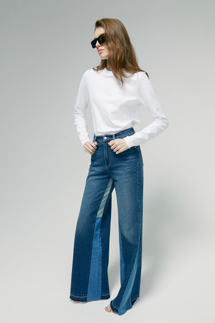 Shadow Split Wide leg Jeans