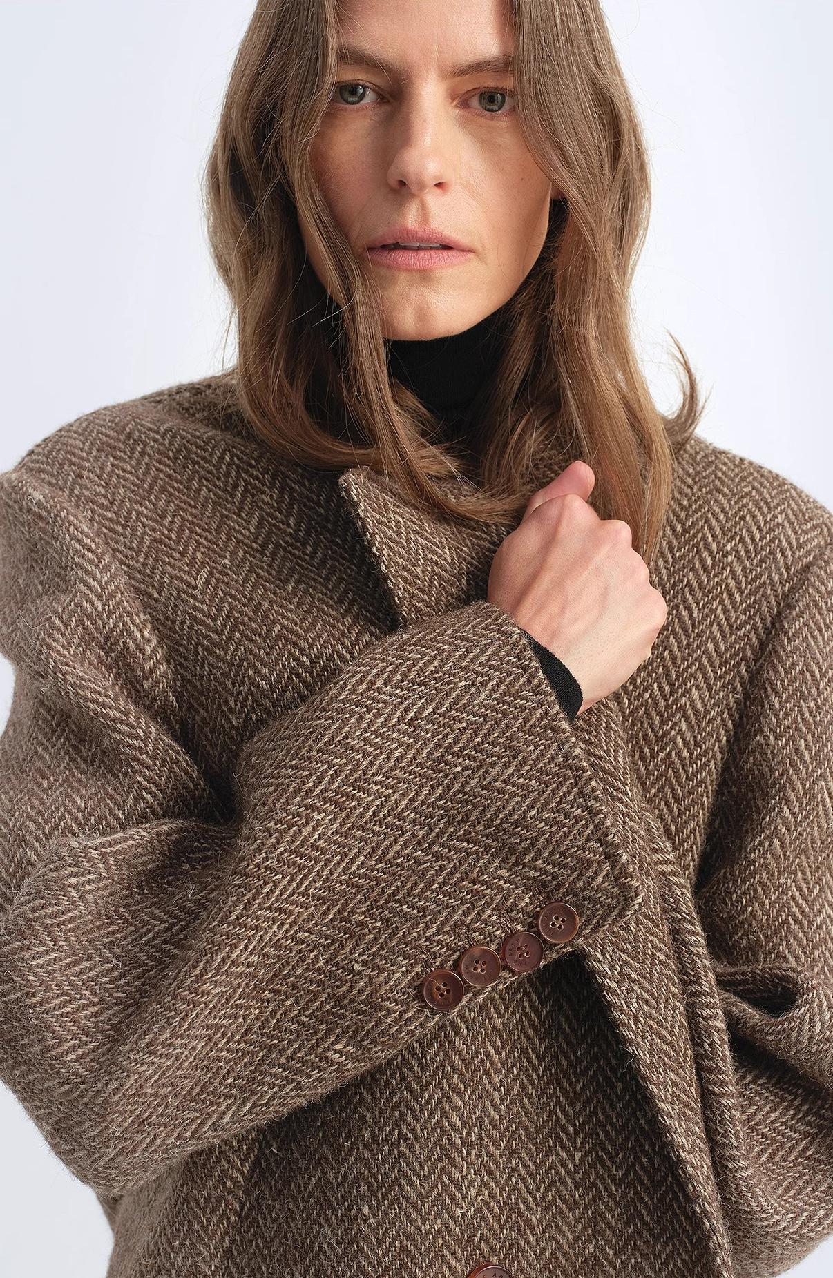 Desert City Italian Wool Herringbone Coat
