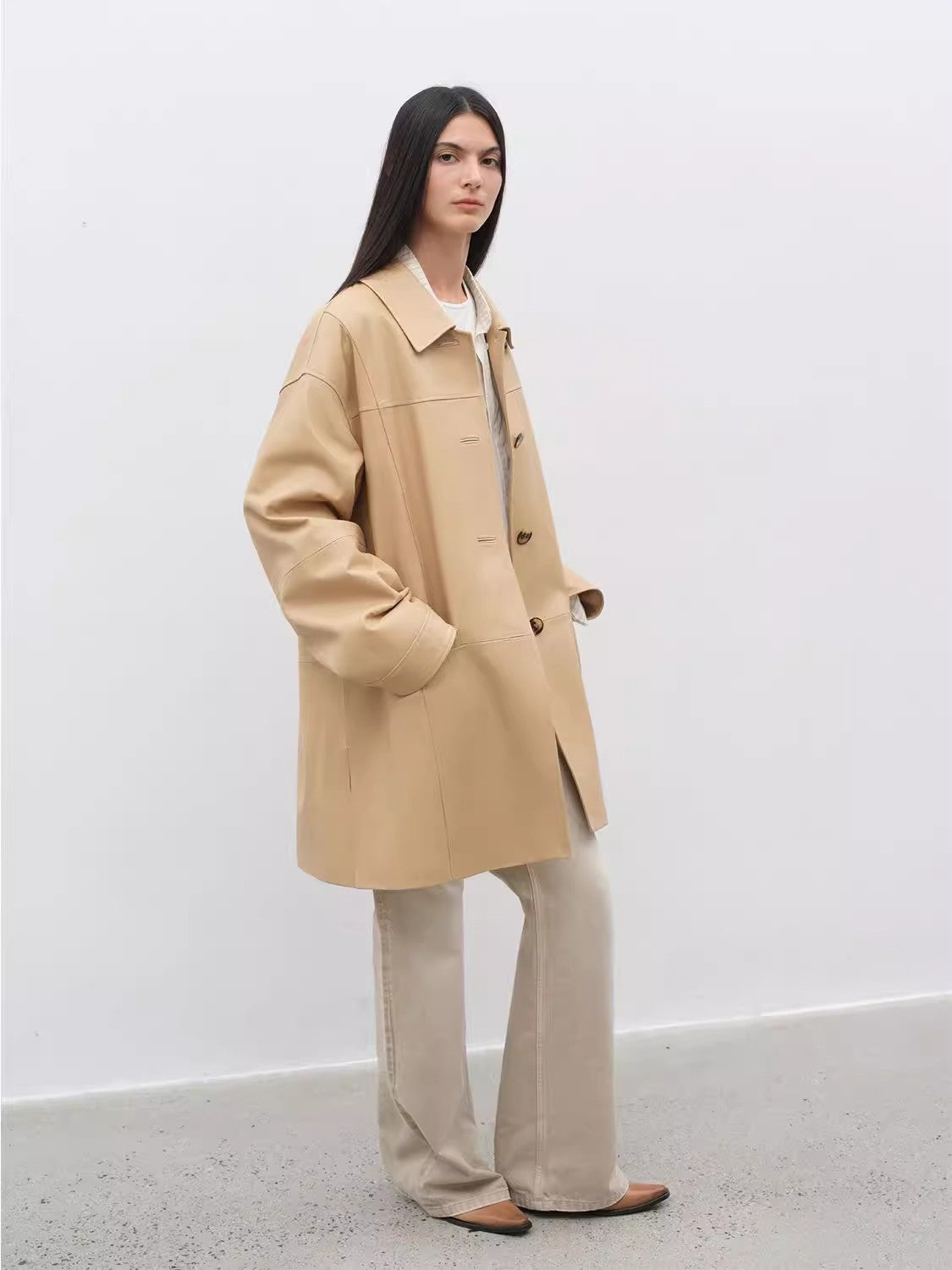 Waxed Goat Leather Jacket