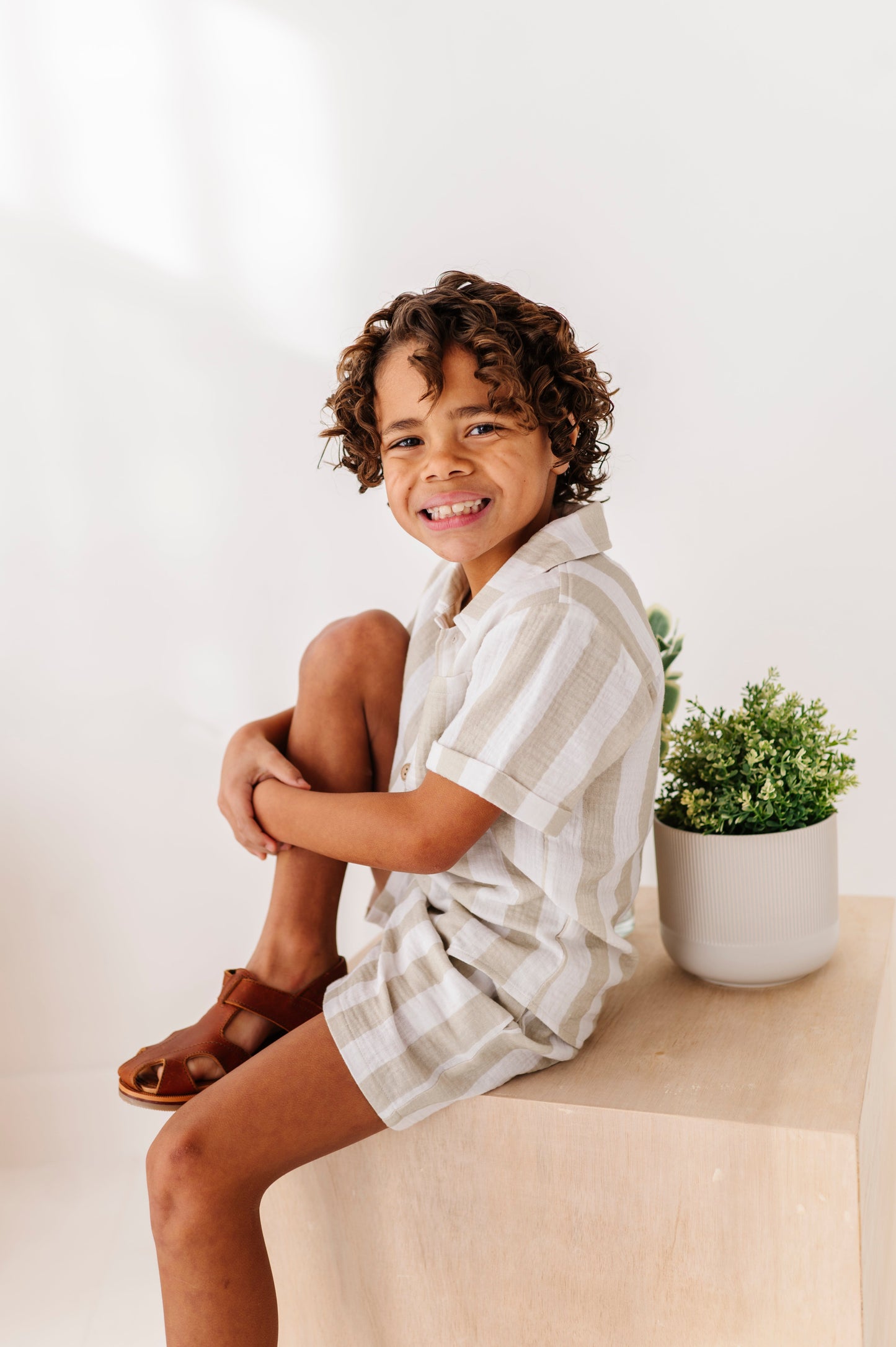 Green Coastal Stripe | Boys Set