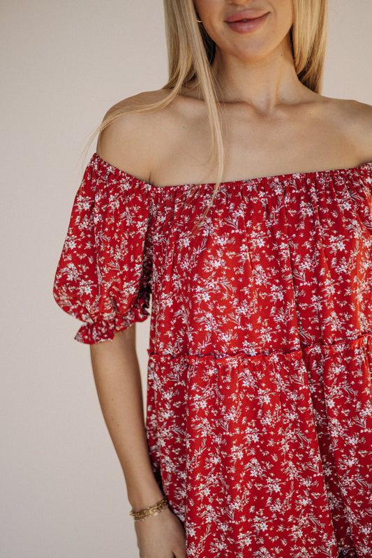 Bella Maxi Dress in Red