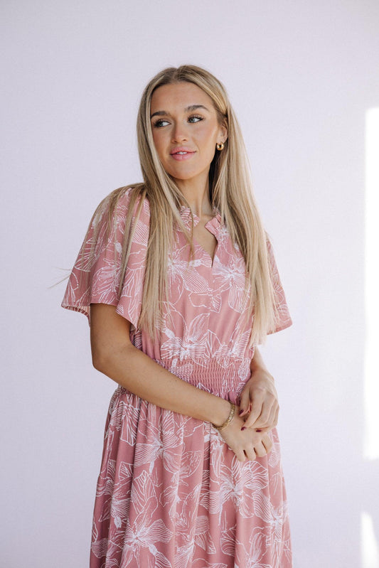 Gabby Maxi Dress in Light Pink Plus