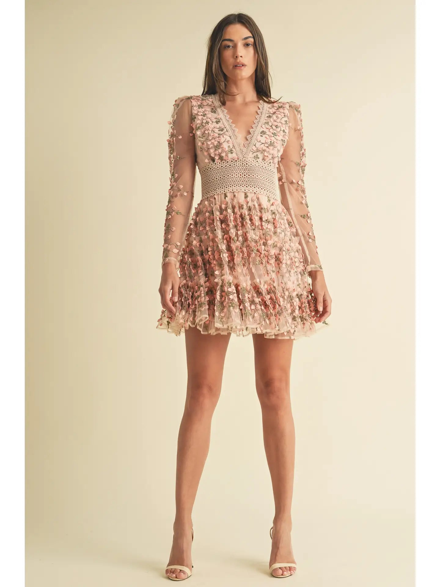 Floral Lace Mini Dress