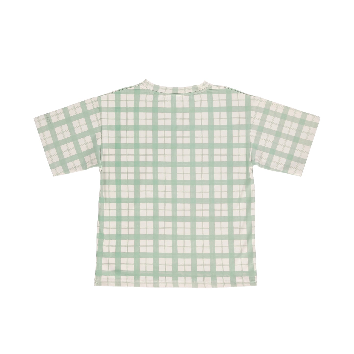 Oversized T-Shirt | Organic Cotton Jersey - Fern Plaid