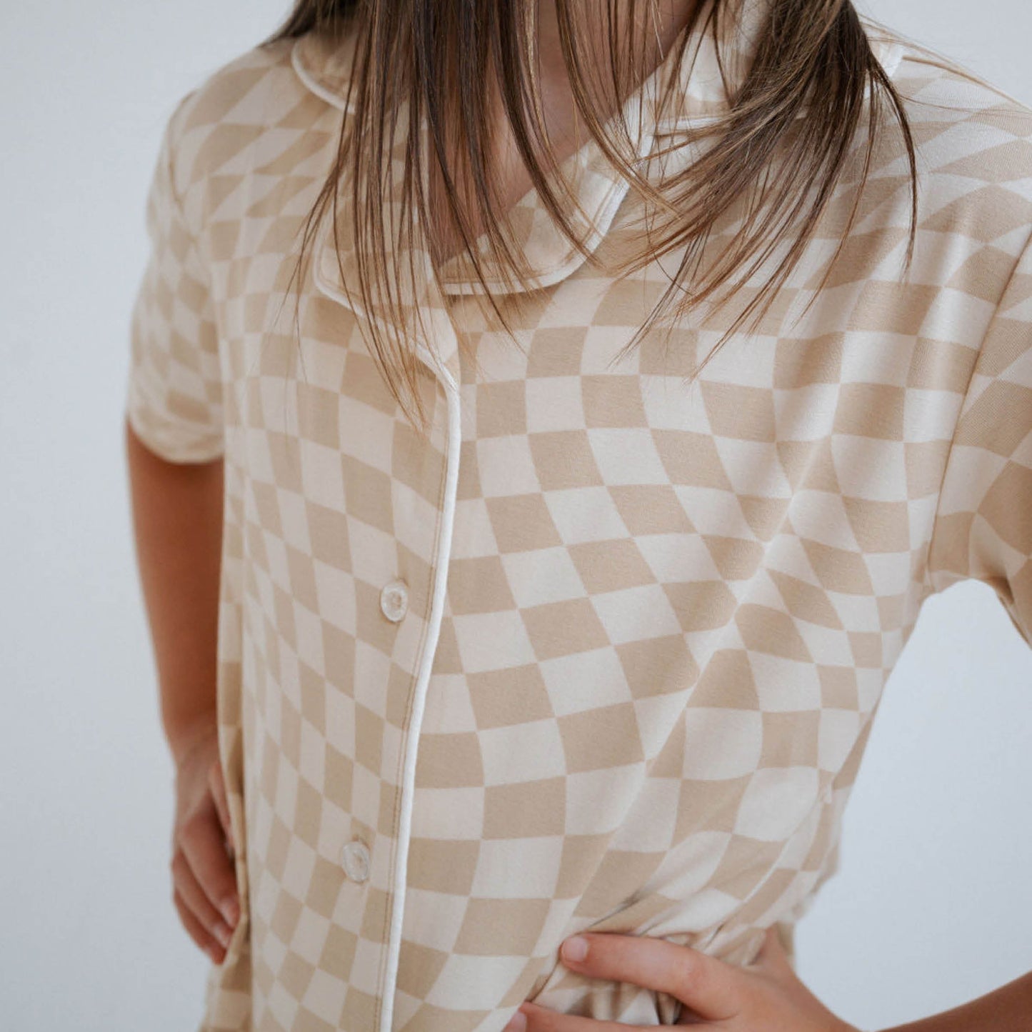 Wavy Checker | Girl's Flare Set