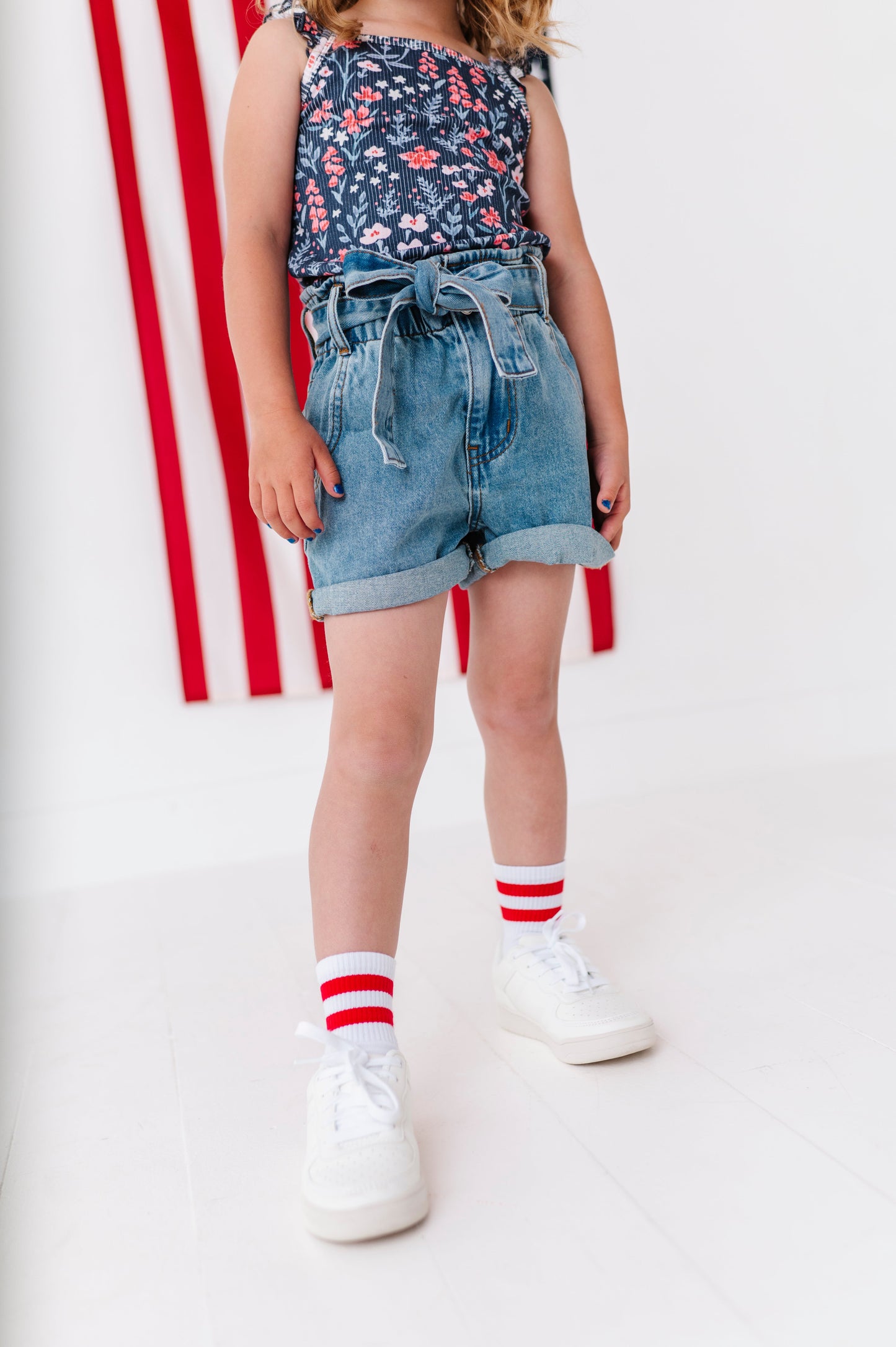 Denim Bow Shorts