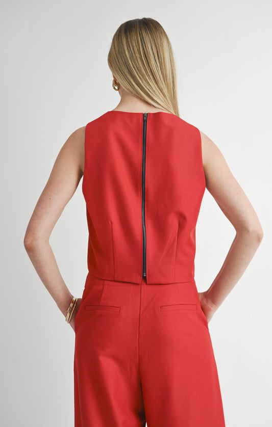 Garnet Sleeveless Top
