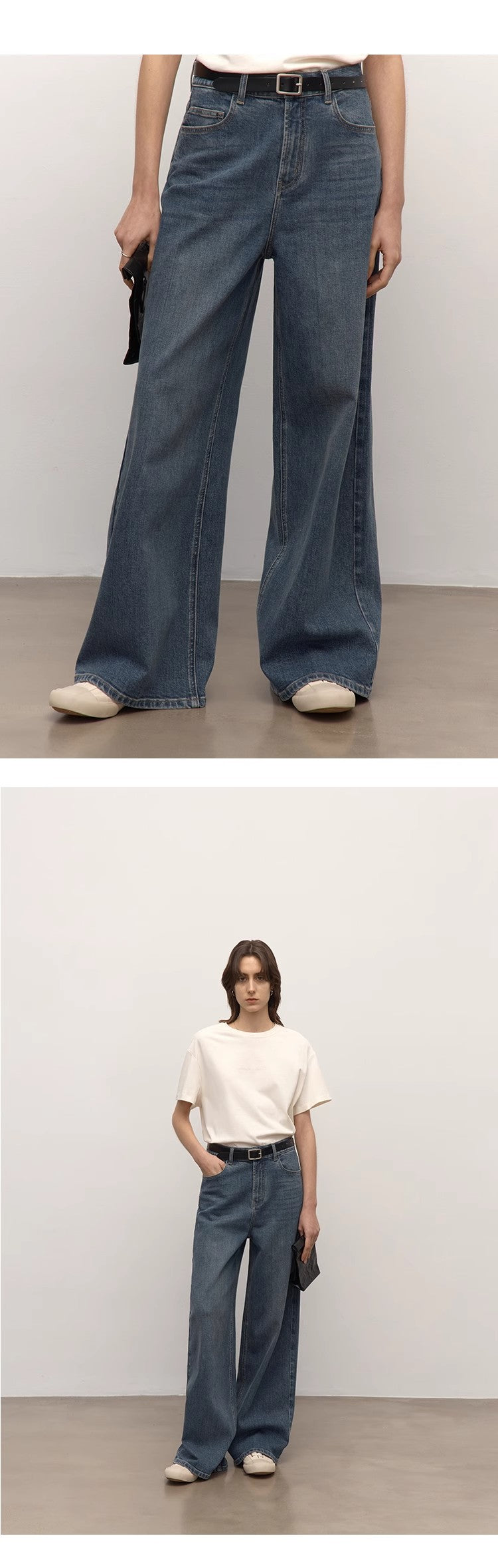 Snowflake Denim Pants