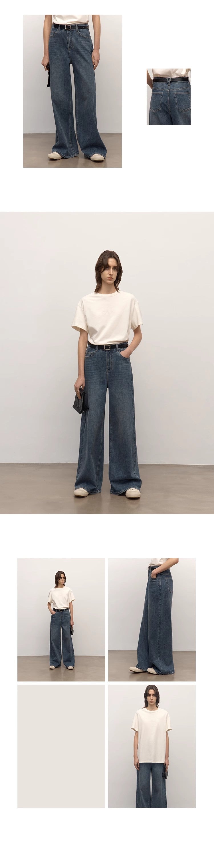 Snowflake Denim Pants