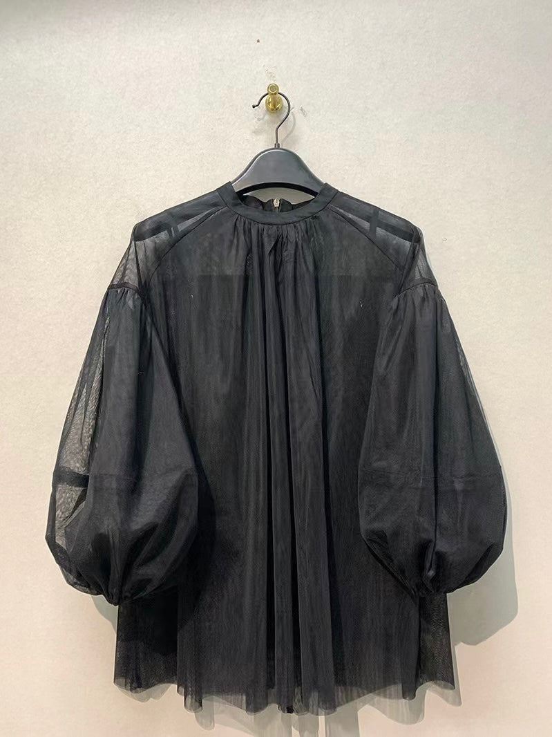 Gauze See-Through Shirt&Camisoles 2 Set