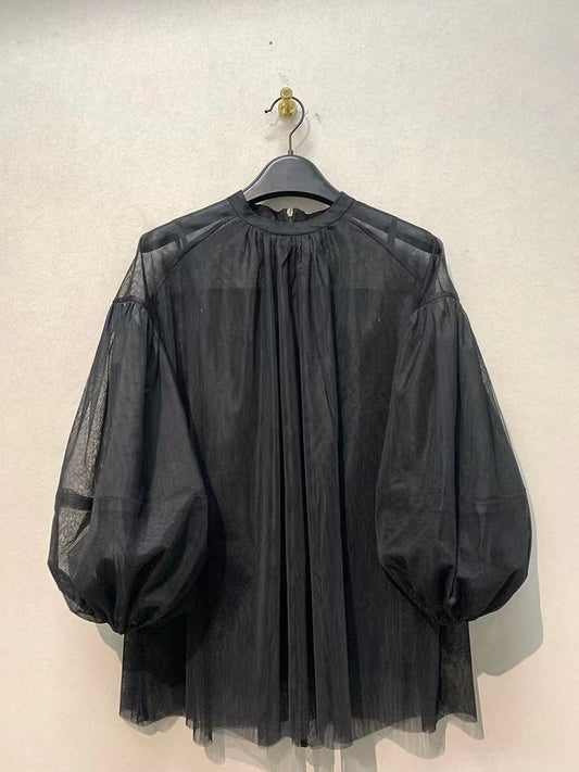 Gauze See-Through Shirt&Camisoles 2 Set