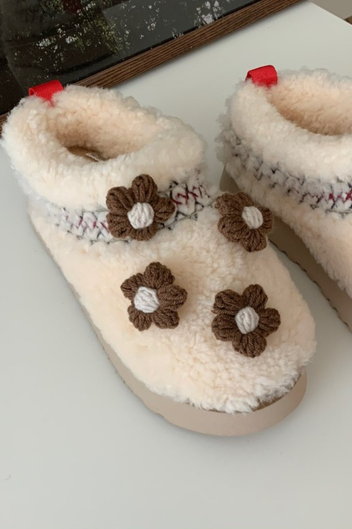 Brown Flower Shoe Charms