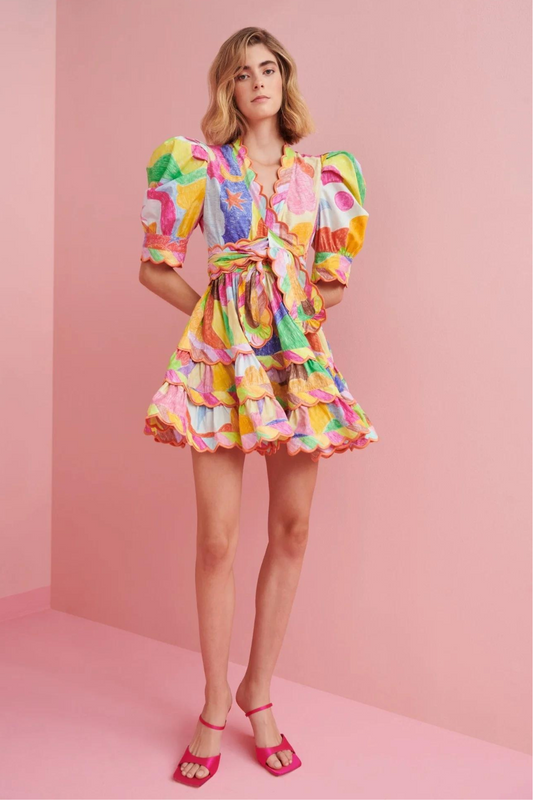 "Hortencia" Wrap Front Dress