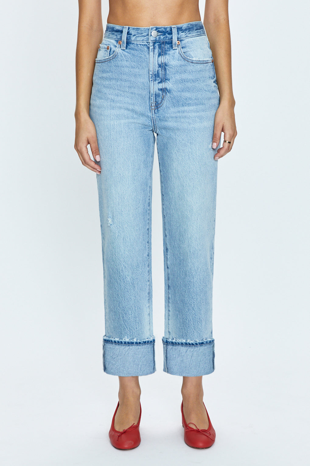 Cassie Super High Rise Straight w/ Cuff - Panorama Vintage