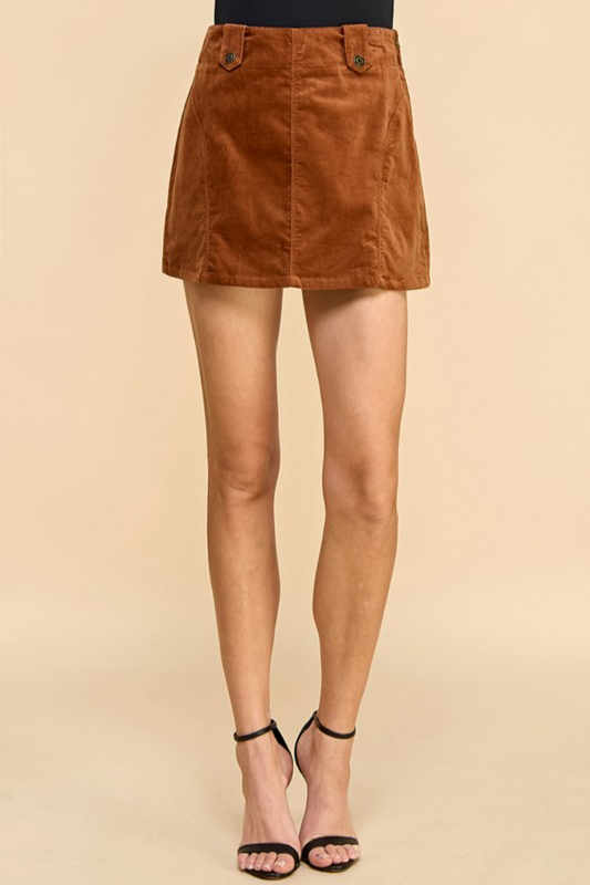 Side Zip Mini Skirt