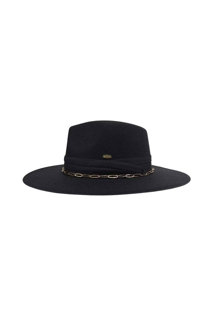 Chain and Pleated Band C.C Hat