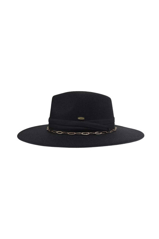 Chain and Pleated Band C.C Hat