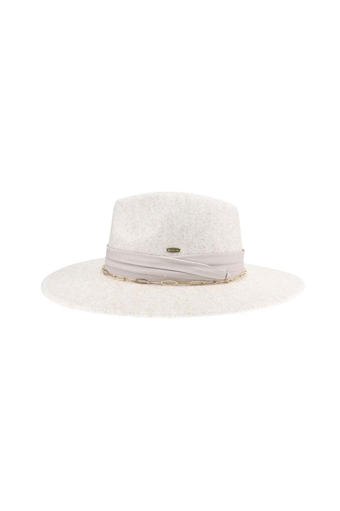 Chain and Pleated Band C.C Hat